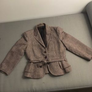 Beautiful tweed blazer with ruffle edges!